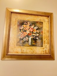 Nicely Framed And Matted, Floral Wall Art