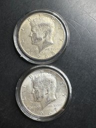 Lot Of 2 Kennedy 40 Silver Half Dollar