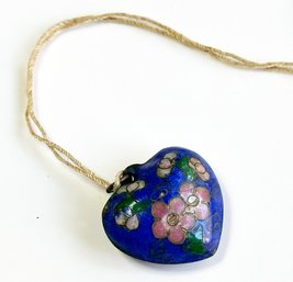 An Antique 1920's Cloisonne Heart