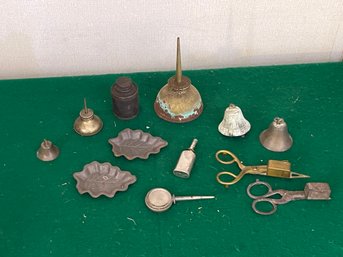 Lot Of Metal Oilers And Candle Snuffer And More