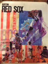 Vintage 1971 MLB Productions Boston Red Sox 29'x23' Poster - K