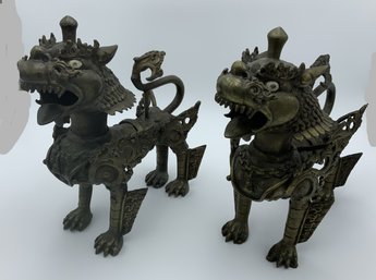 Pair Of Rare Asian Foo Dogs