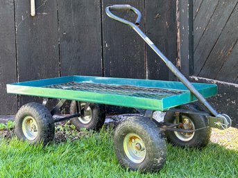 A Metal Flatbed Garden Cart!