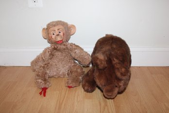 Two Vintage Stuffed Animals