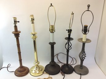 Mixed Lot Table Lamps Untested Parts