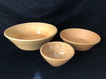 Set Of 3 Antique Bowls