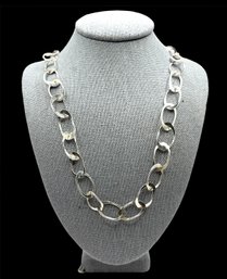 Vintage Sterling Silver Large Chain Linked Necklace