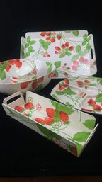 Top Of The Table By Karen Match Mates Laminate Strawberry Serving Lot