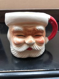 Vintage Santa Claus Mug Ceramic Eyes Closed Mug Japan
