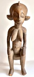 Vintage African Senufo Carved Wood Sculpture From The Ivory Coast