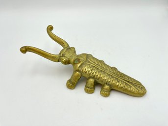 Vintage Brass Beetle Boot Jack