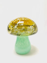 Large Handblown Art Glass Mushroom