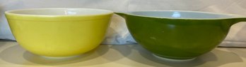 Two Pyrex Mixing Bowls