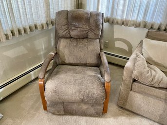 Grey Taupe Leather Reclining Chair