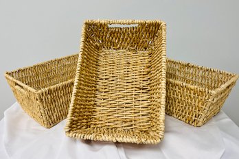 Set Of 3 Wicker Baskets