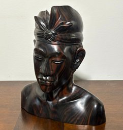 A Gorgeous Vintage Balinese Carved Bust