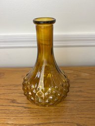Amber Glass Bottle With Spike Textured Base