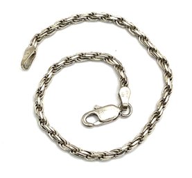 Vintage Italian Sterling Silver Twisted Rope Bracelet