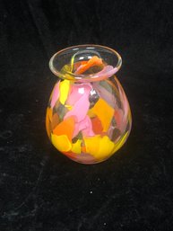 Hand Blown Studio Art Glass Vase