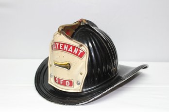 Vintage Cairn's & Brother Lieutenant's Helmut From The Stratford, CT Fire Dept.