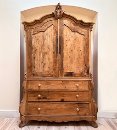 A Hand Carved 19th-century Swedish Pine Cabinet