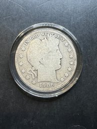 1906-D Barber Silver Half Dollar