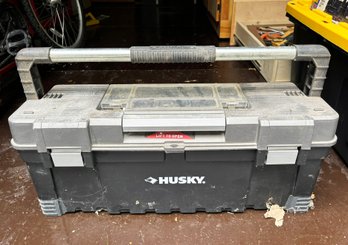 A Husky Tool Box And Assorted Tools