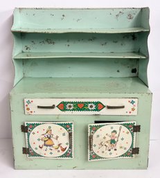 Vintage 1950s Tin Litho Toy Kitchen
