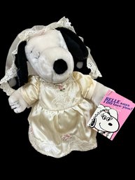 RARE Vintage Snoopys Sister Belle - Belle Says I DO Love You Plush Bride - Original Tag!