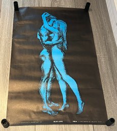 Blue Love 1969 Poster By Houston Blacklight And Poster Co.