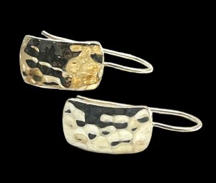 Vintage Silpada Designer Sterling Silver Hammered Earrings