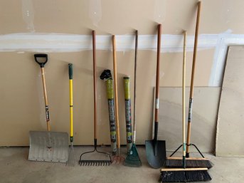Garden And Yard Tools: Rakes, Shovels, Brooms, Yard Fabric
