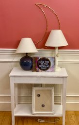 Signed Glazed Pottery Lamp, Moon Decor And More!