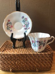 Lefton Bone China Teacup And Saucer, Made In England.   Lot 6A