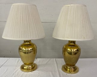 Two Brass Lamps