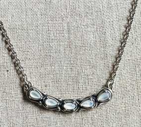 VINTAGE SOUTHWESTERN DESIGNER CAROLYN POLLACK STERLING SILVER MOTHER OF PEARL NECKLACE