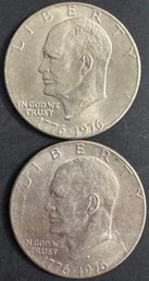 Lot Of 2 Eisenhower Dollars 1976, 1976-D