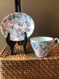 Shelley Fine Bone China Teacup And Saucer, Made In England.   Lot 7A