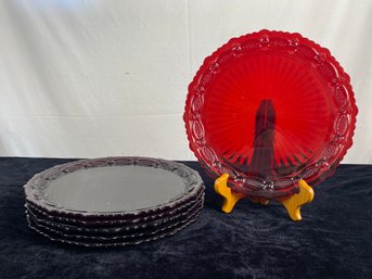 Avon Cape Cod Collection Ruby Red 10' Plates