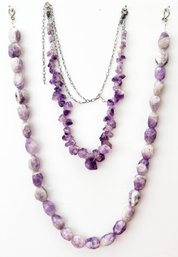 Amethyst Necklaces With A Sterling Clasp