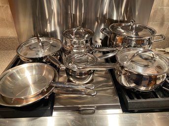 Large Set Of Like New Kirkland Professisonal Quality Cookware