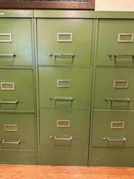 Green Three Drawer File Cabinet (1)