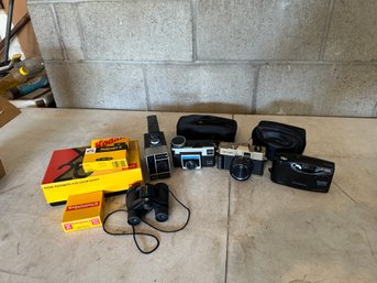 Group Of Vintage Camera Equipment