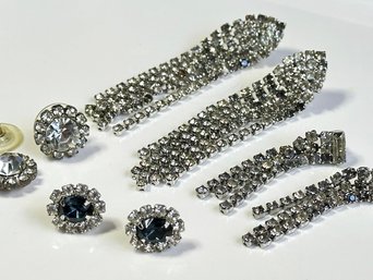 A Fabulous Collection Of Rhinestone Earrings