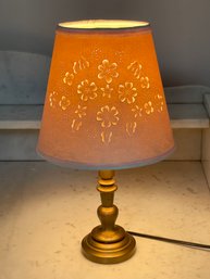 Petite Accent Table Lamp With Cut And Pierced Lampshade