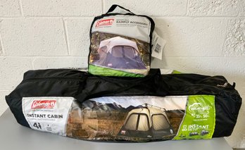 Coleman Instant Cabin Tent In Bag & Coleman Instant Tent Rainfly Accessory In Bag