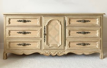 A Vintage French Provincial Dresser In Bleached Oak By Drexel