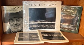 Two Ansel Adams Books And Three Calendars