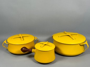 Vintage Dansk Yellow Enamelware Set