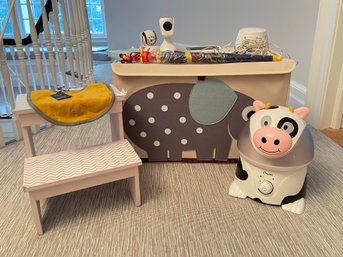 3 Sprouts Elephant Design Toy Bin, Step Stool And More Child Related Essentials